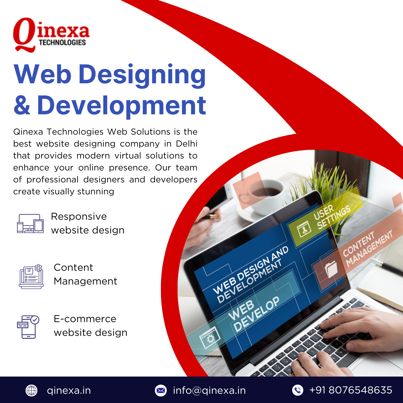 Transform Your Online Presence With Qinexa Technologies Best Web Development Company In Delhi